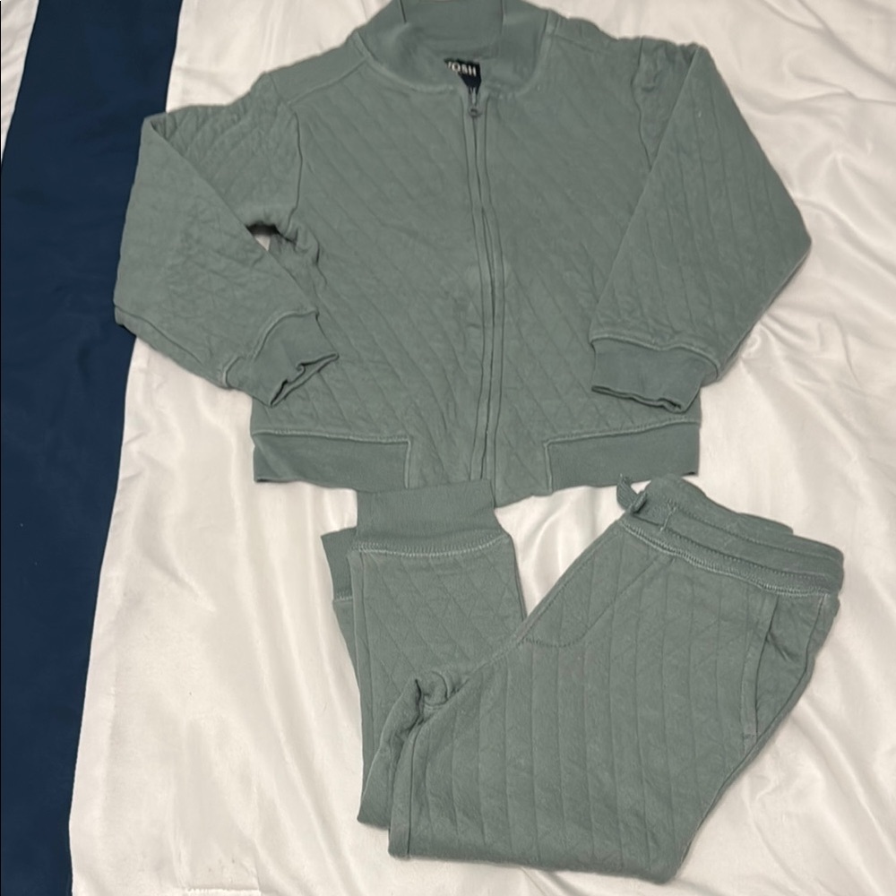 Oshkosh Green Quilted Jacket and Pants Set